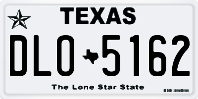 TX license plate DLO5162