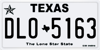 TX license plate DLO5163