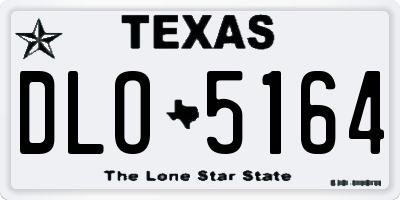 TX license plate DLO5164