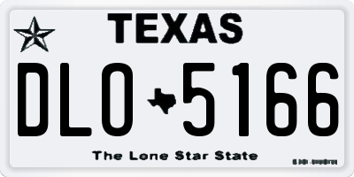 TX license plate DLO5166