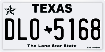 TX license plate DLO5168