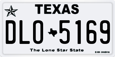 TX license plate DLO5169