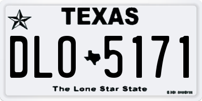 TX license plate DLO5171