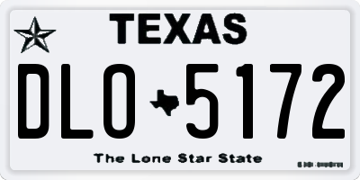 TX license plate DLO5172
