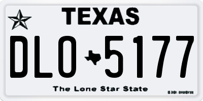 TX license plate DLO5177