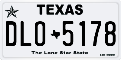 TX license plate DLO5178