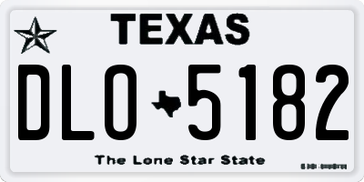 TX license plate DLO5182