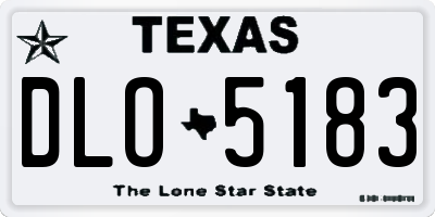 TX license plate DLO5183