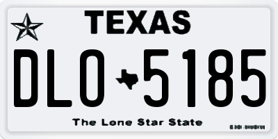TX license plate DLO5185