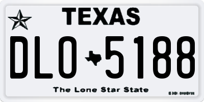TX license plate DLO5188