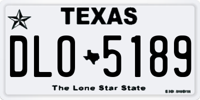 TX license plate DLO5189