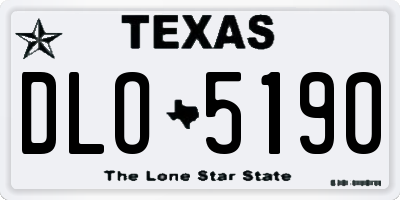 TX license plate DLO5190
