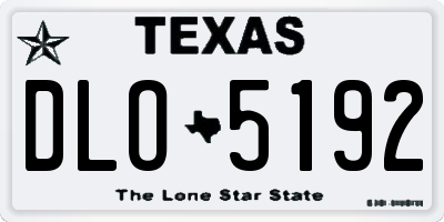 TX license plate DLO5192