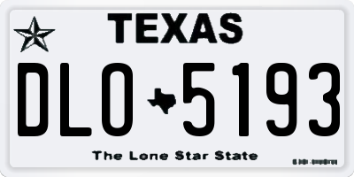 TX license plate DLO5193