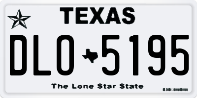 TX license plate DLO5195
