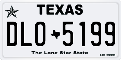 TX license plate DLO5199