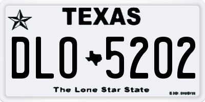 TX license plate DLO5202