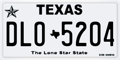 TX license plate DLO5204