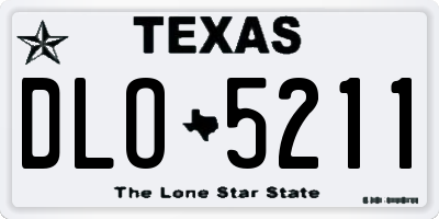 TX license plate DLO5211
