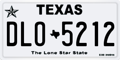 TX license plate DLO5212
