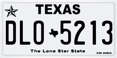 TX license plate DLO5213