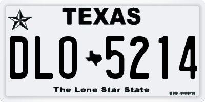 TX license plate DLO5214