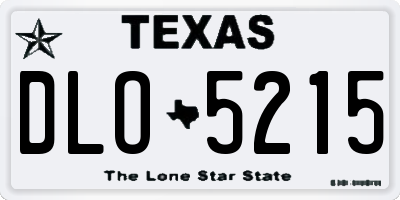 TX license plate DLO5215