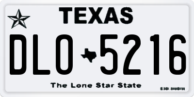 TX license plate DLO5216