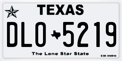 TX license plate DLO5219