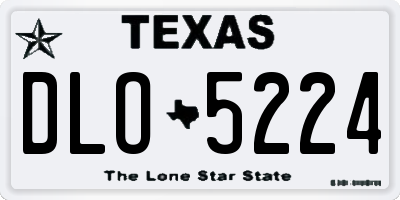 TX license plate DLO5224