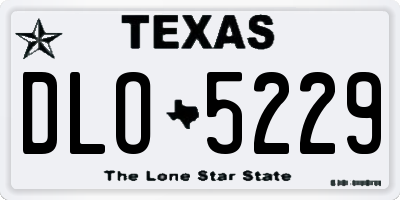 TX license plate DLO5229