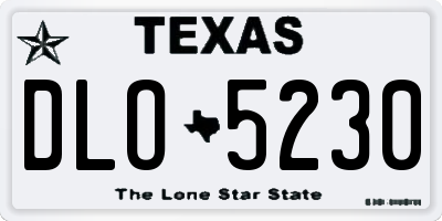 TX license plate DLO5230