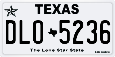 TX license plate DLO5236
