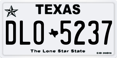 TX license plate DLO5237