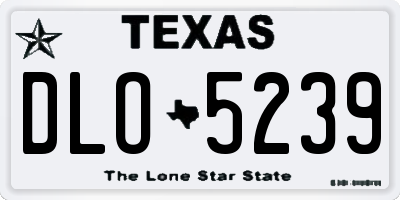TX license plate DLO5239