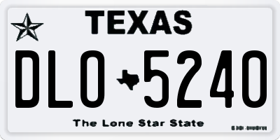 TX license plate DLO5240