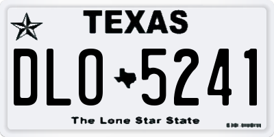 TX license plate DLO5241