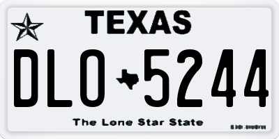 TX license plate DLO5244