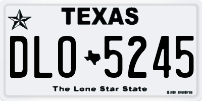 TX license plate DLO5245
