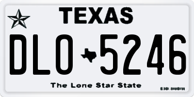 TX license plate DLO5246