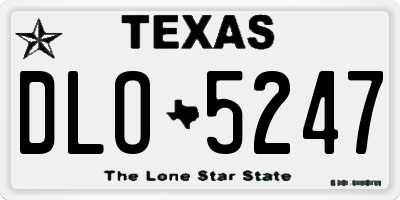 TX license plate DLO5247