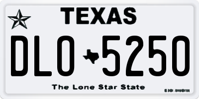TX license plate DLO5250