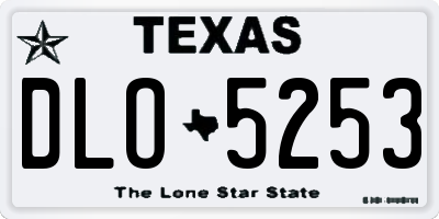TX license plate DLO5253