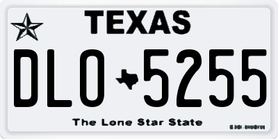 TX license plate DLO5255