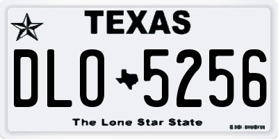 TX license plate DLO5256