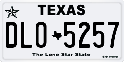 TX license plate DLO5257