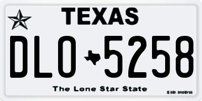 TX license plate DLO5258