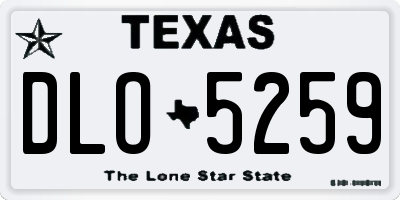 TX license plate DLO5259
