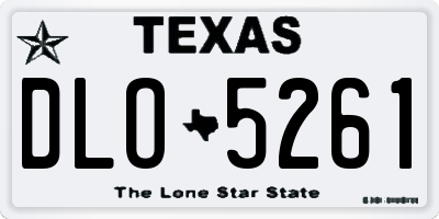 TX license plate DLO5261