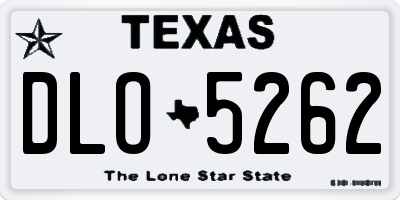 TX license plate DLO5262